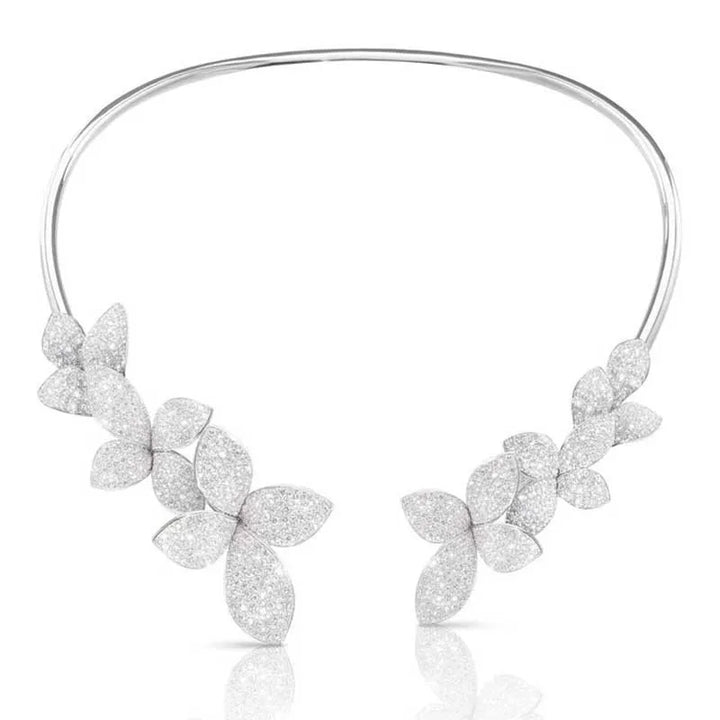Floral Rhinestone Choker