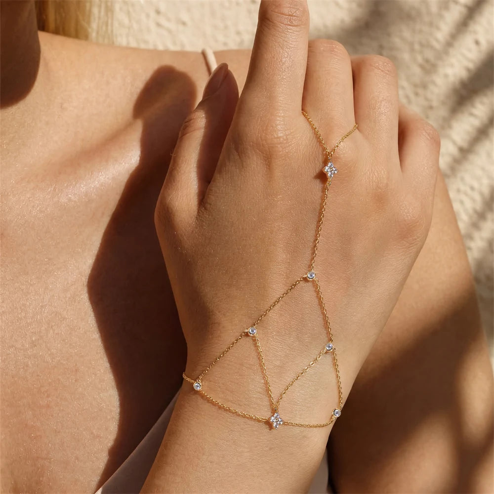 Sterling Hand Chain Bracelet