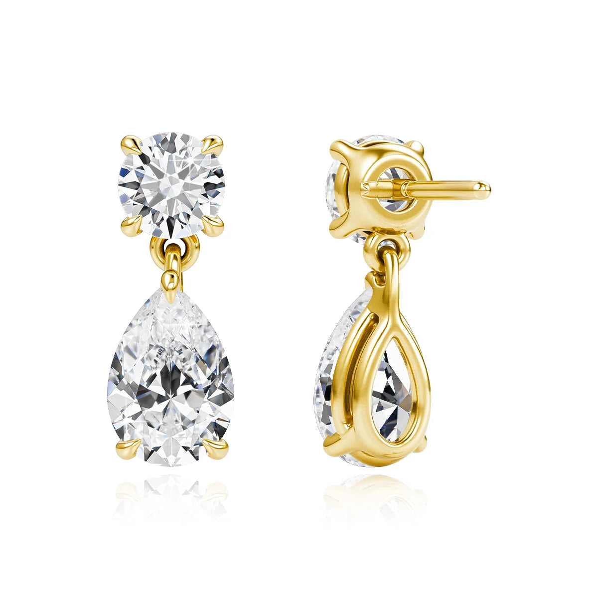 Pear Moissanite Earrings