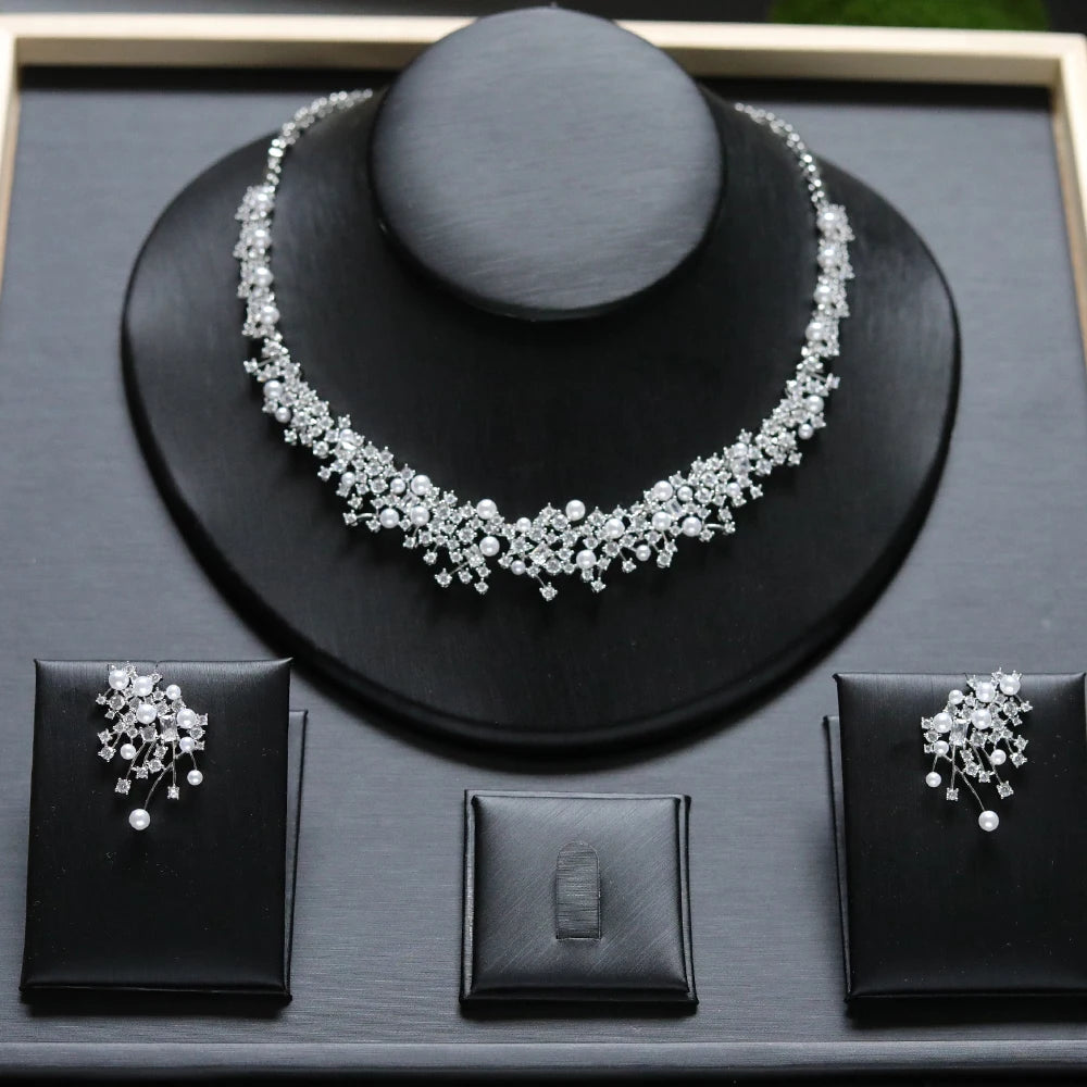Pearl Cubic Zirconia Set