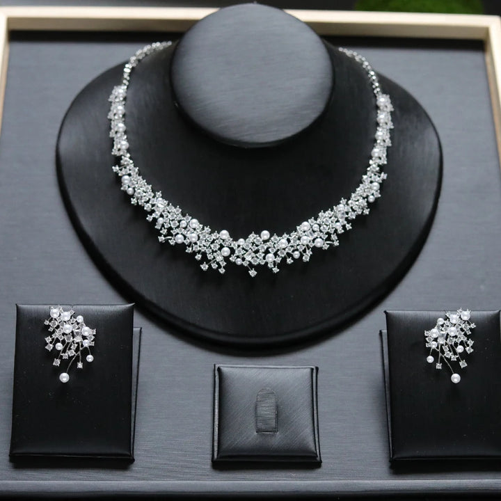 Pearl Cubic Zirconia Set