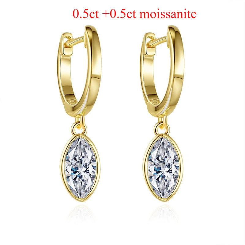 Marquise Hoop Earrings