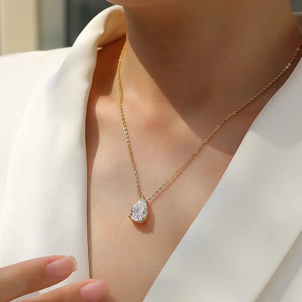 Pear Pendant Necklace