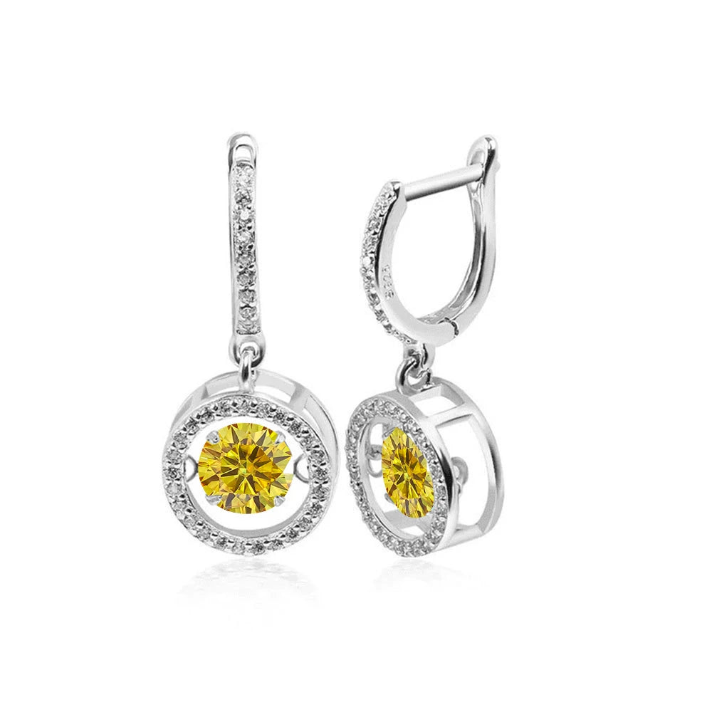 Heart Moissanite Earrings