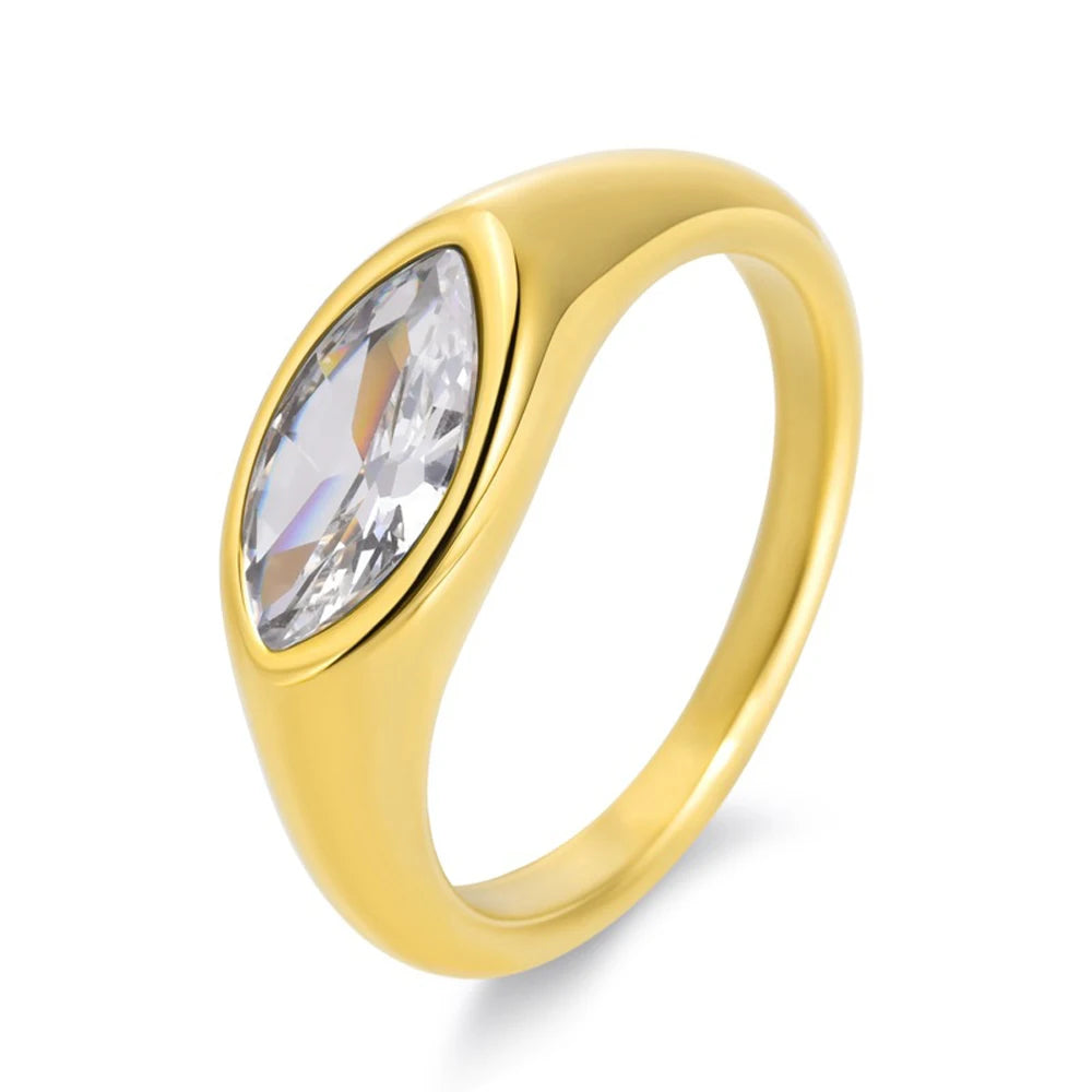 Titanium Marquise Ring