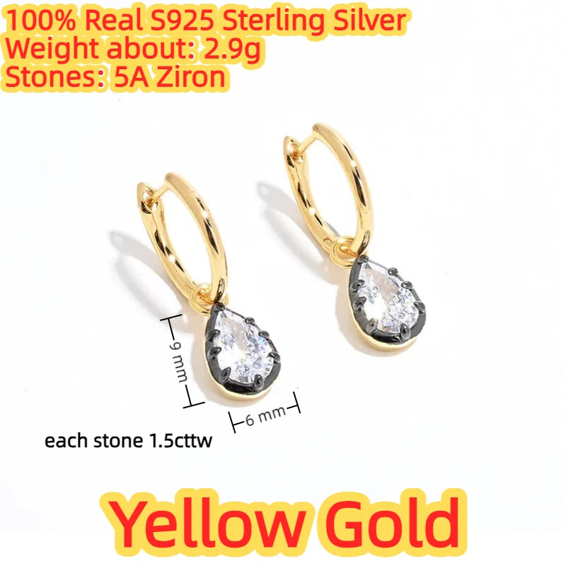 Pear Zircon Earrings