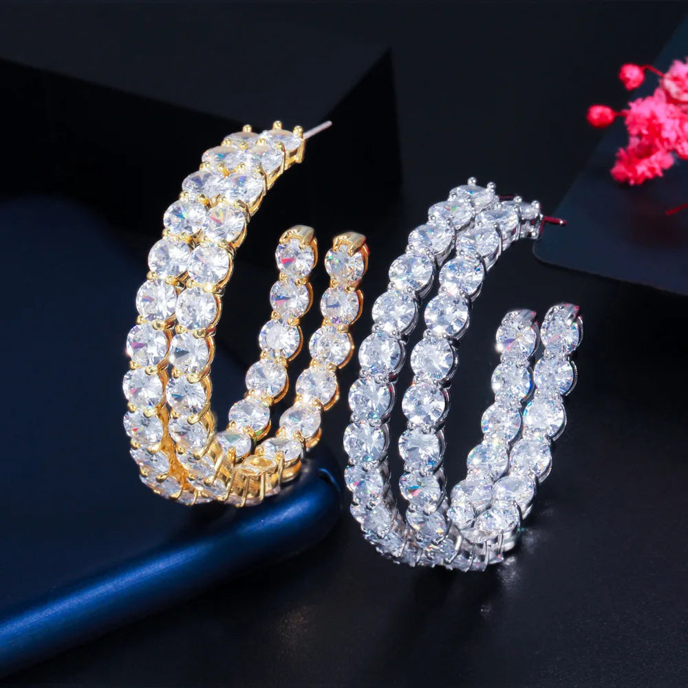 Diamond Hoop Earrings