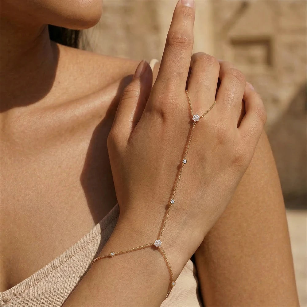 Sterling Hand Chain Bracelet