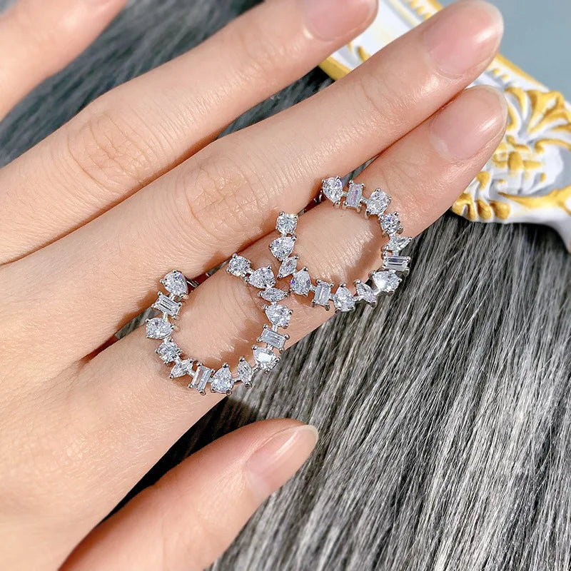 Moissanite Hoop Earrings