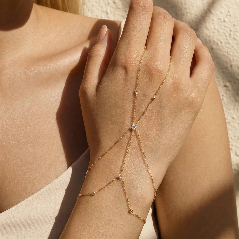 Sterling Hand Chain Bracelet