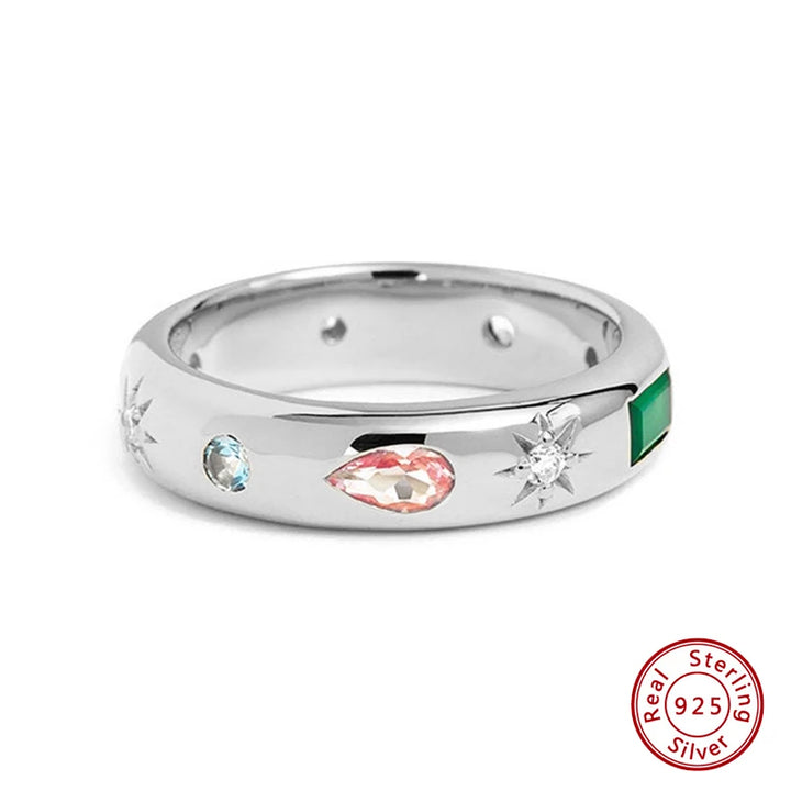 Colorful Zircon Ring