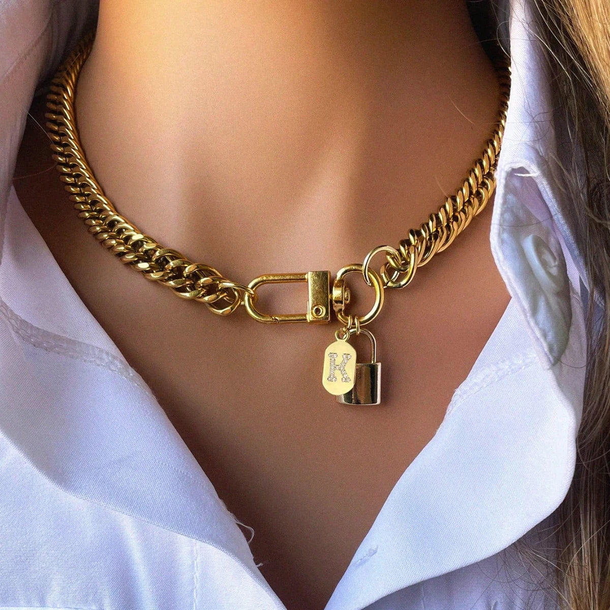 Initial Oval Necklace