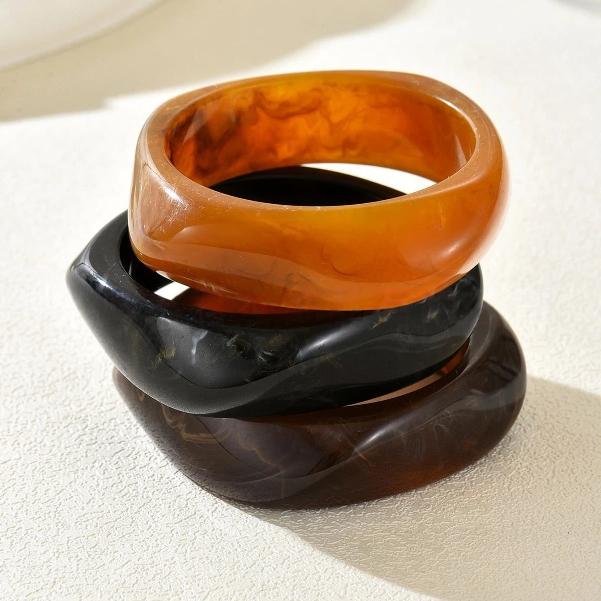 Acrylic Chunky Bangle Set
