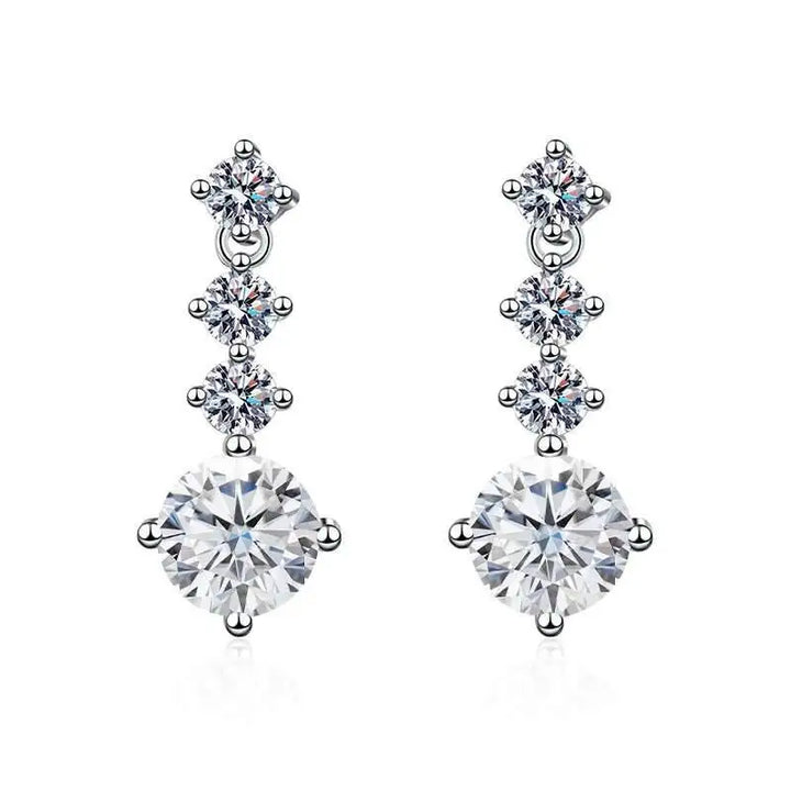 Moissanite Drop Earrings