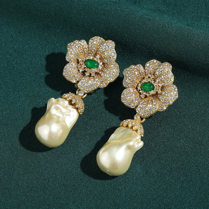 Pearl Flower Earrings