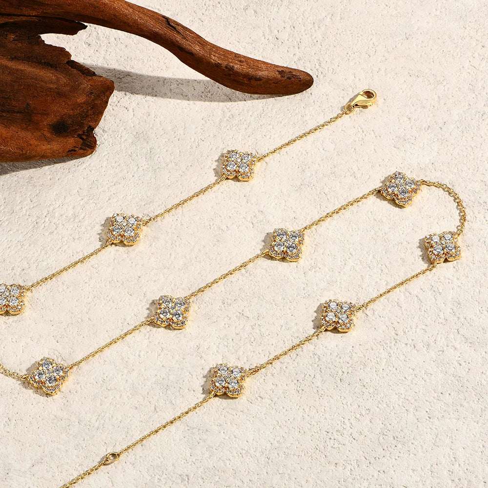 Flower Clover Necklace