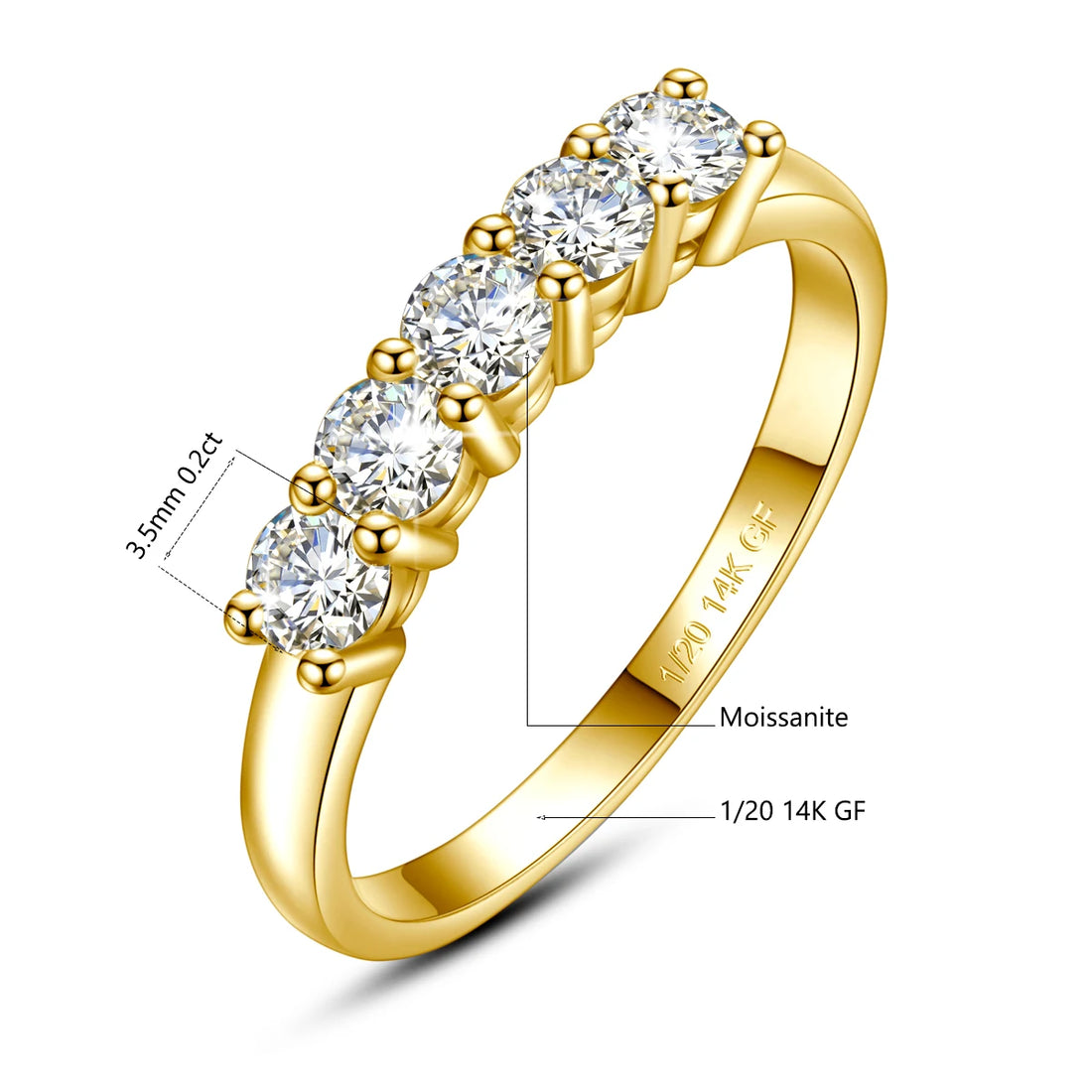 Pink Moissanite Ring