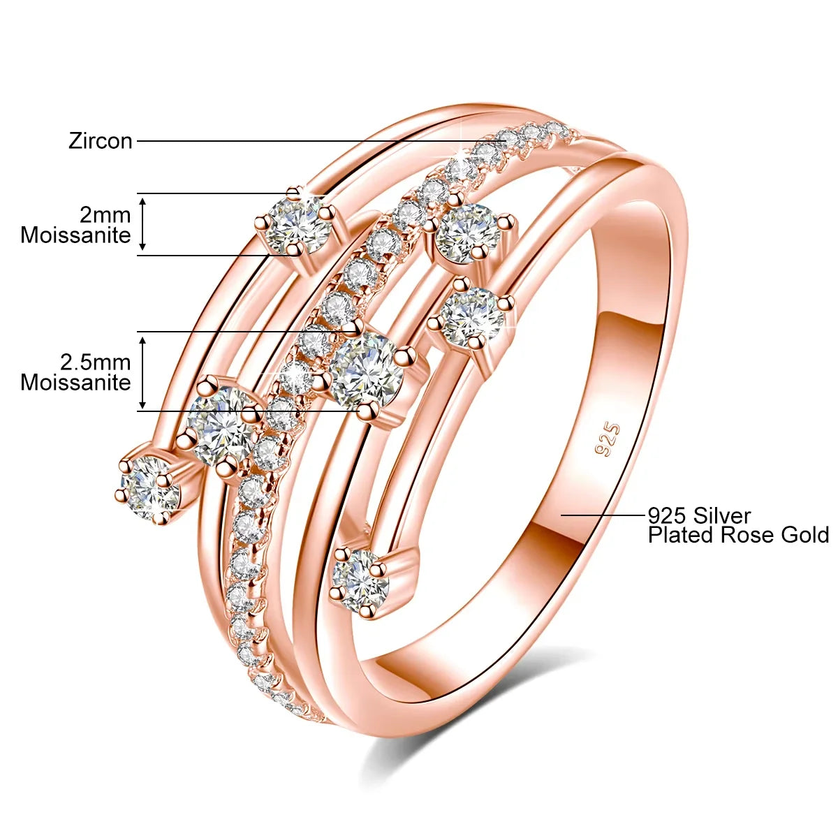 Moissanite Eternity Band
