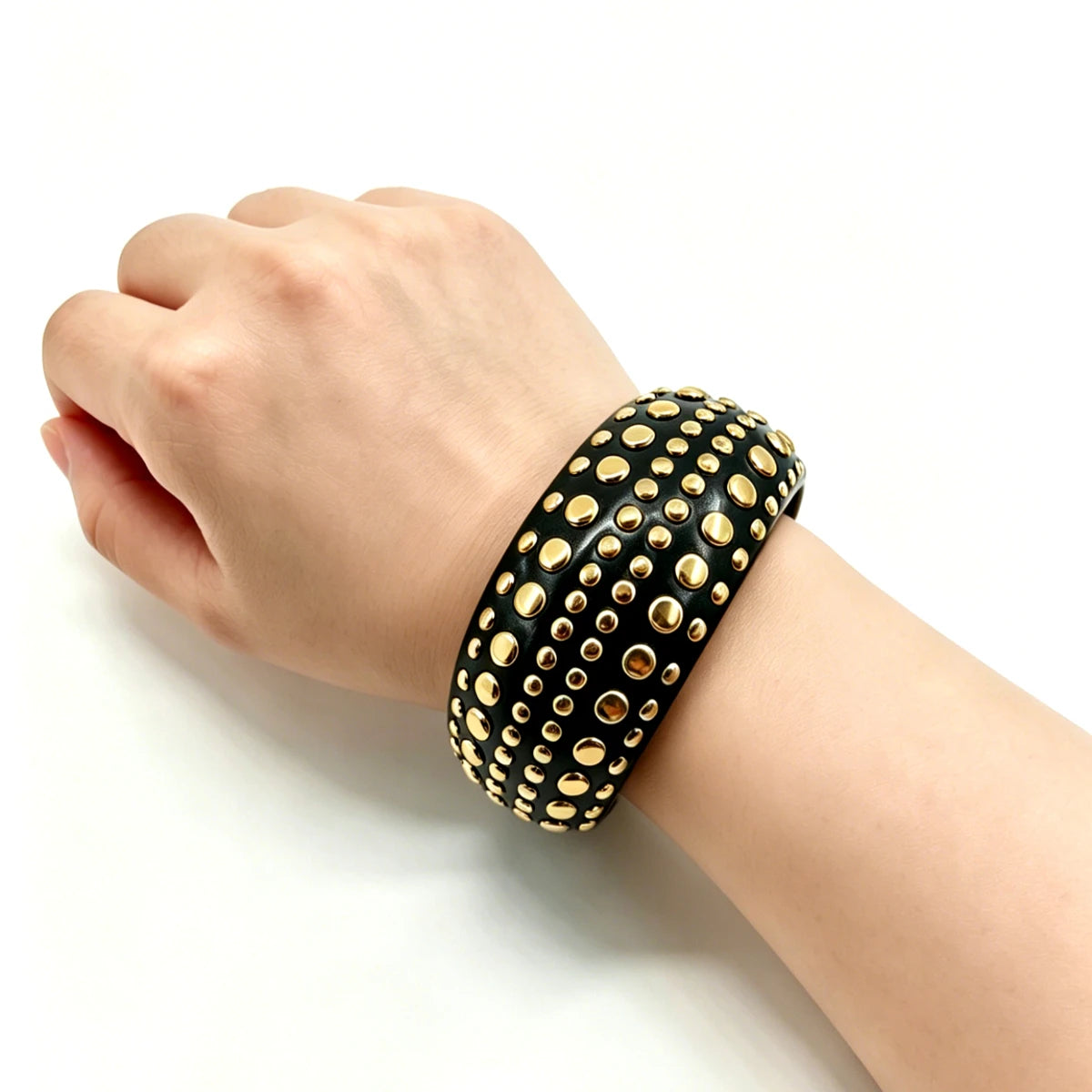 Black Resin Cuff Bracelet