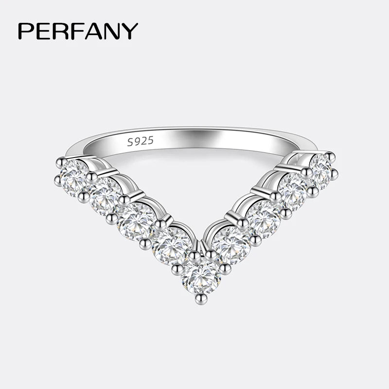 V-Shaped Moissanite Ring