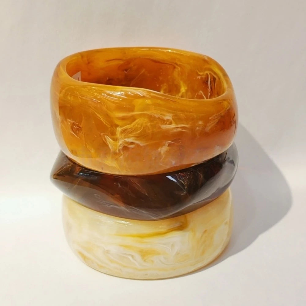 Acrylic Chunky Bangle Set