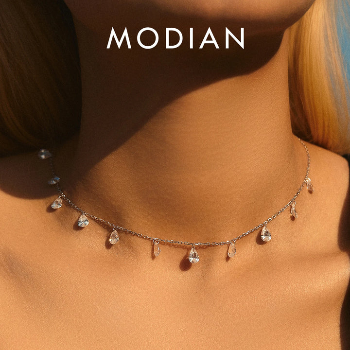 Zircon Clavicle Necklace