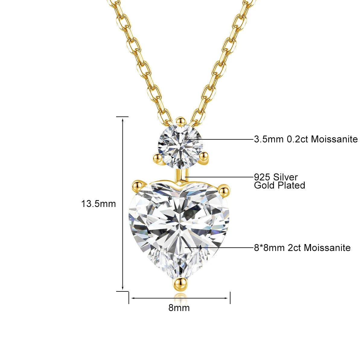 Heart Moissanite Necklace