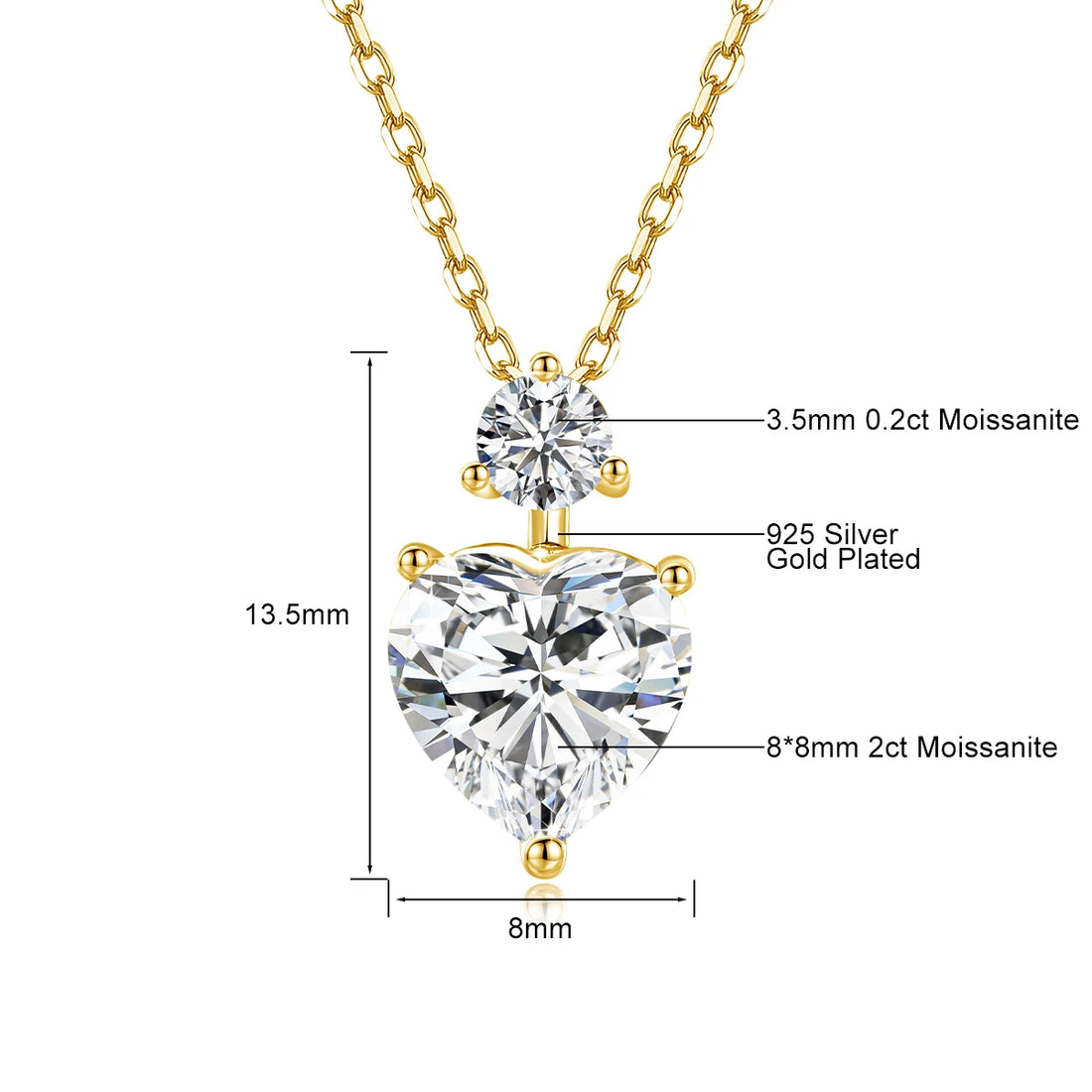 Heart Moissanite Necklace