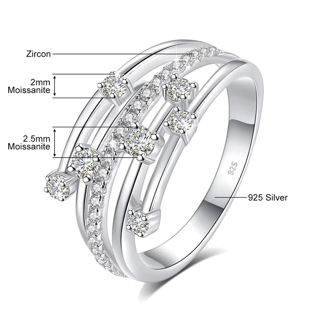 Moissanite Eternity Band