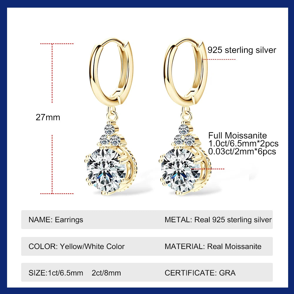 Sparkling Moissanite Earrings