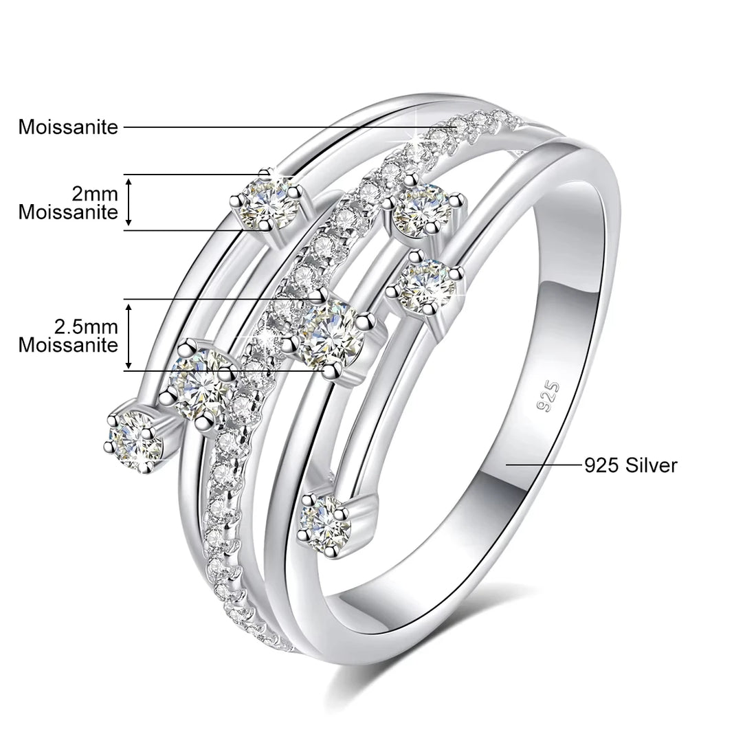 Moissanite Eternity Band
