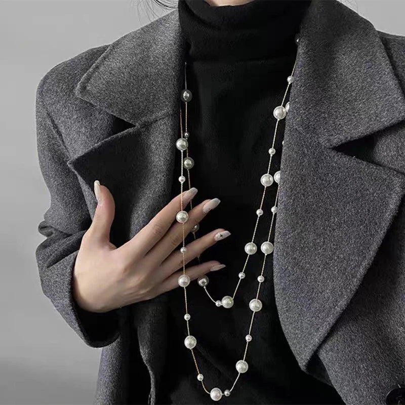 Double Pearl Necklace