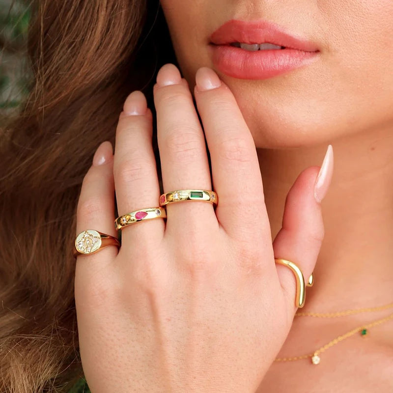 Colorful Zircon Ring
