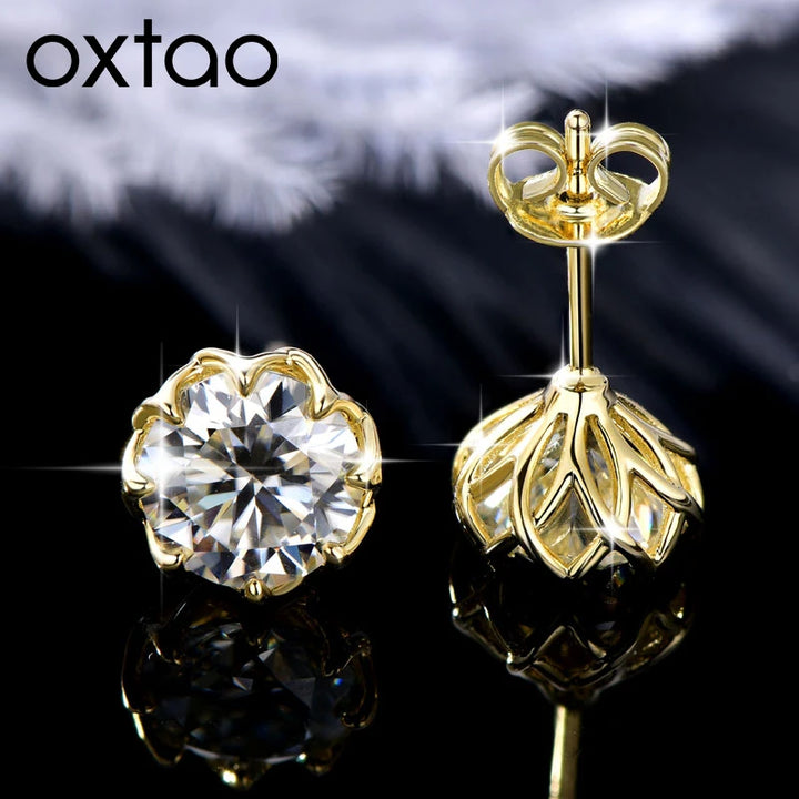 Flower Moissanite Earrings