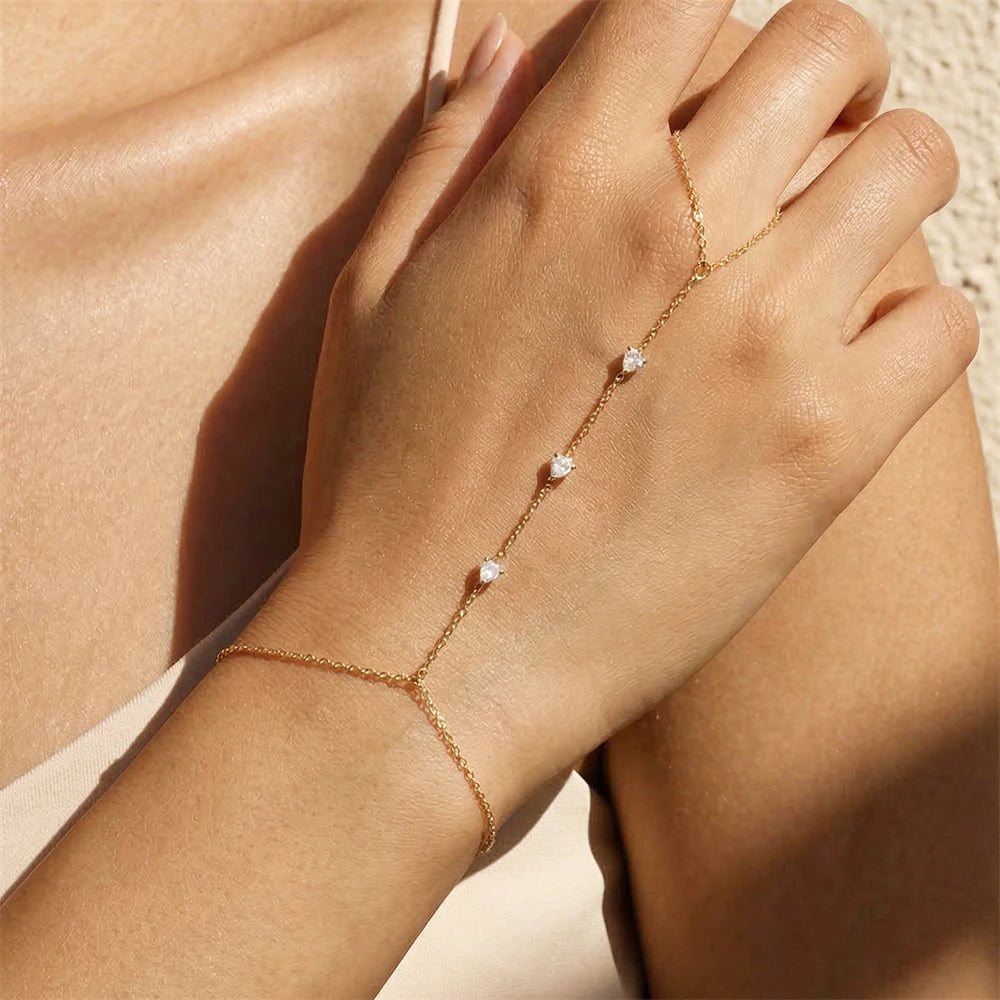 Sterling Hand Chain Bracelet