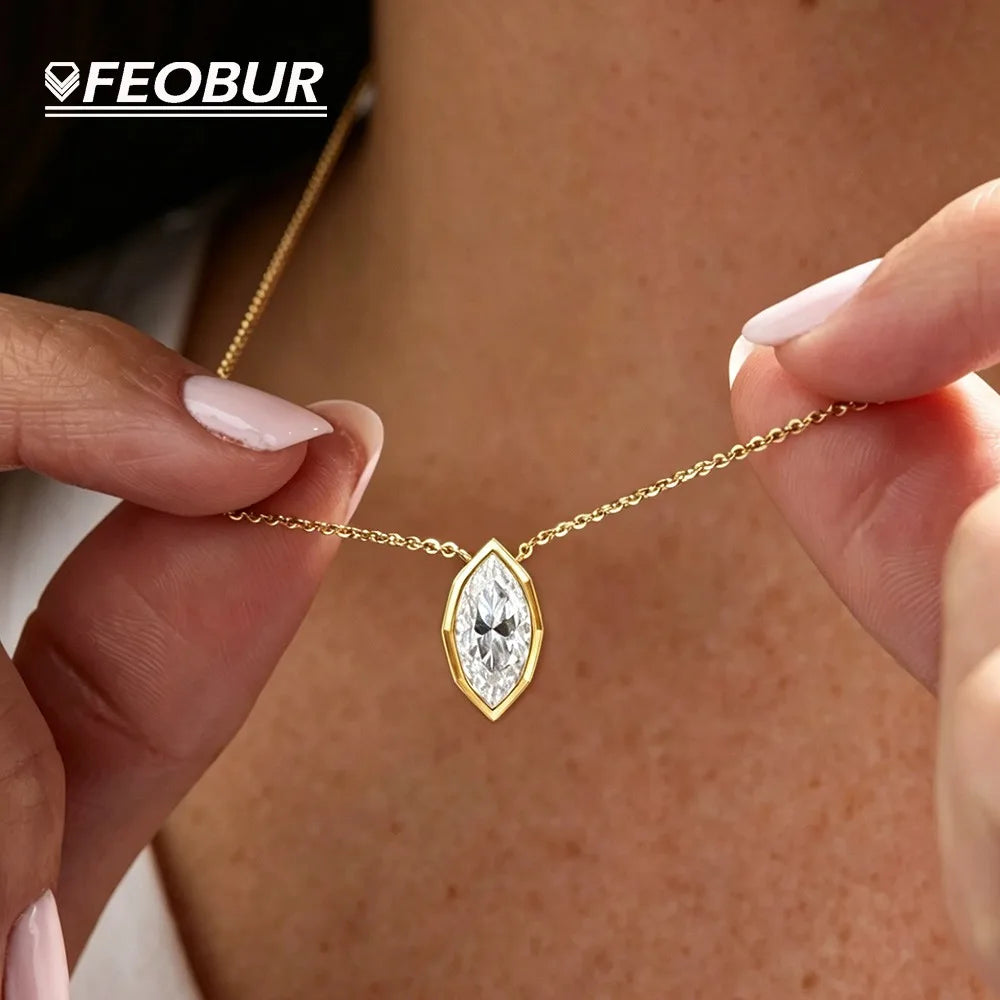 Marquise Pendant Necklace