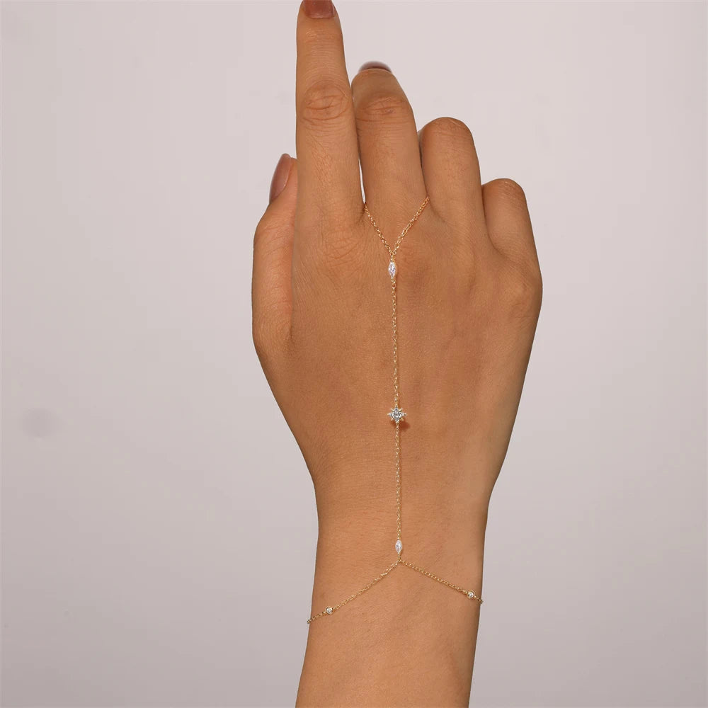 Sterling Hand Chain Bracelet
