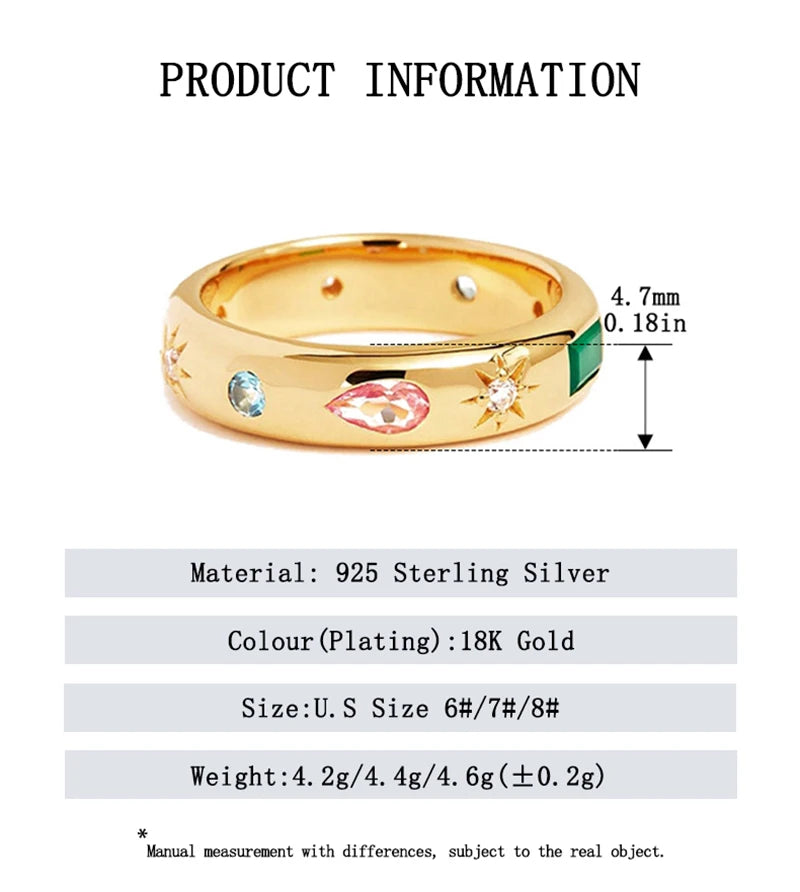 Colorful Zircon Ring