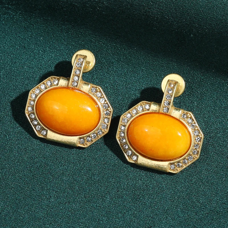Yellow Stone Earrings