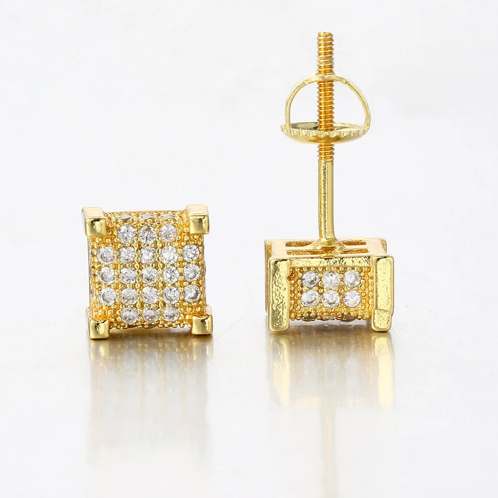 Square Zircon Studs