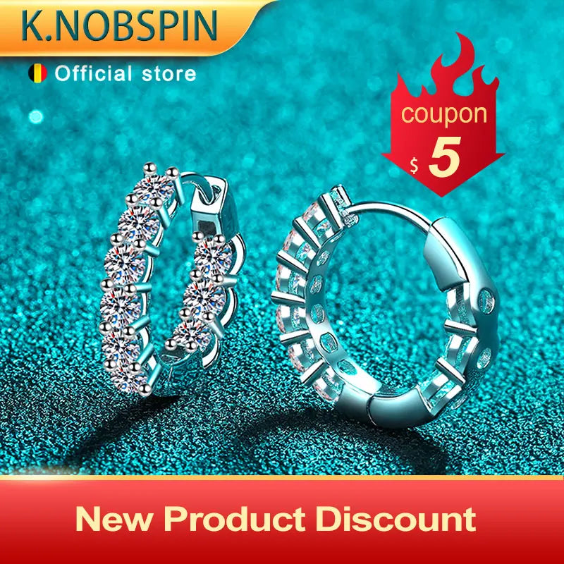 Full Moissanite Hoops