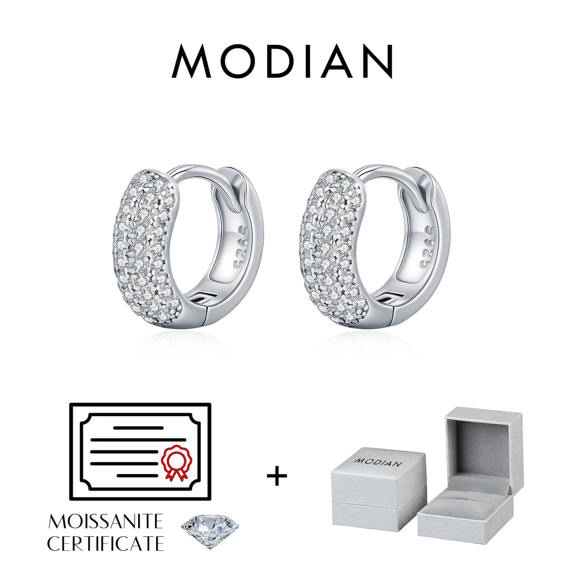 Moissanite Hoop Earrings
