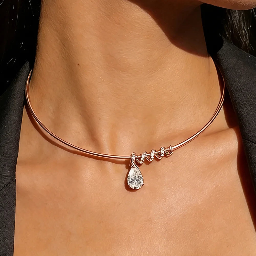 Waterdrop Snake Necklace