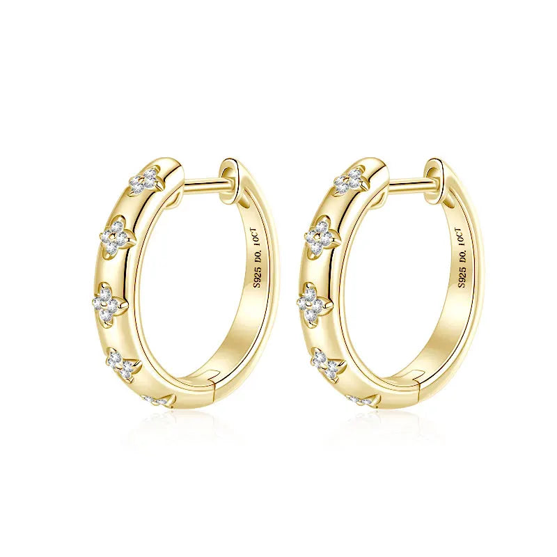 Clover Hoop Earrings