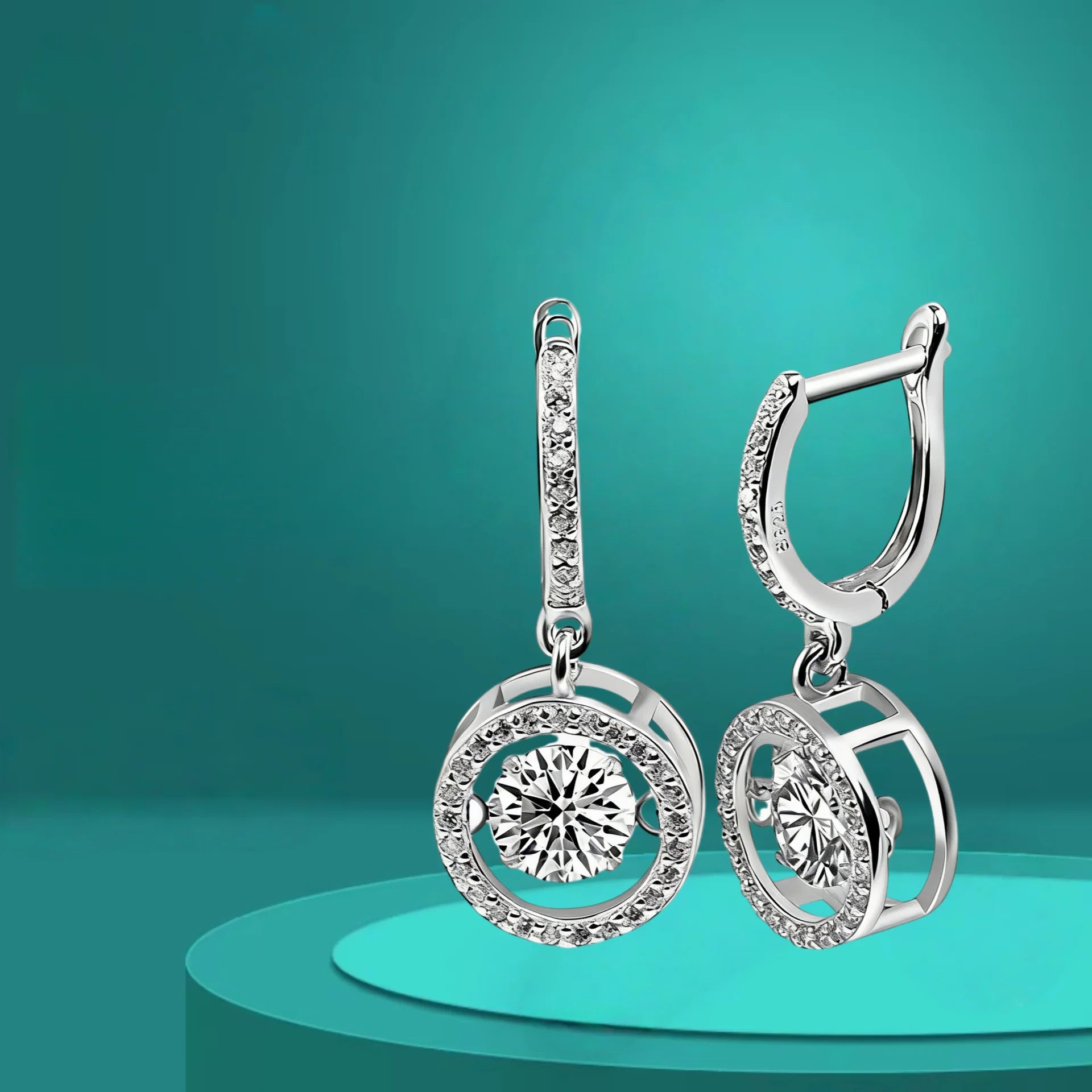 Heart Moissanite Earrings