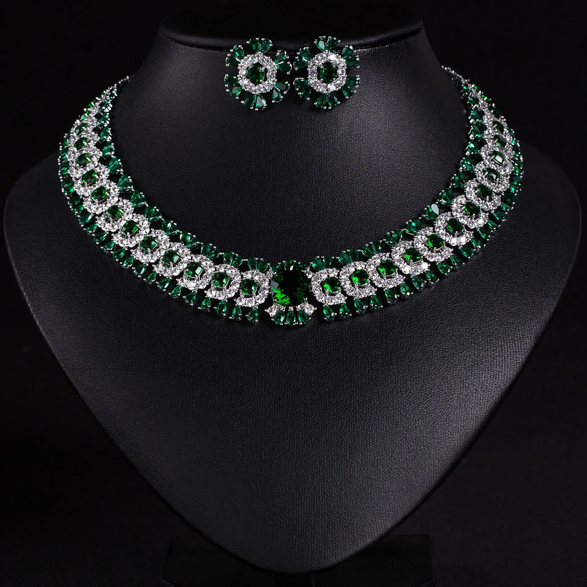 Floral Necklace Earring Set