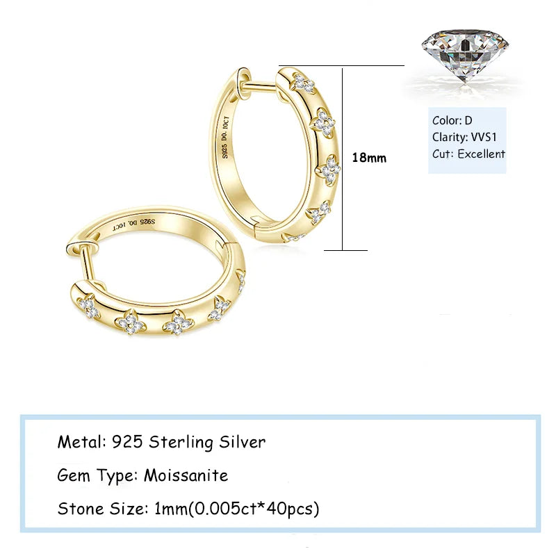 Clover Hoop Earrings