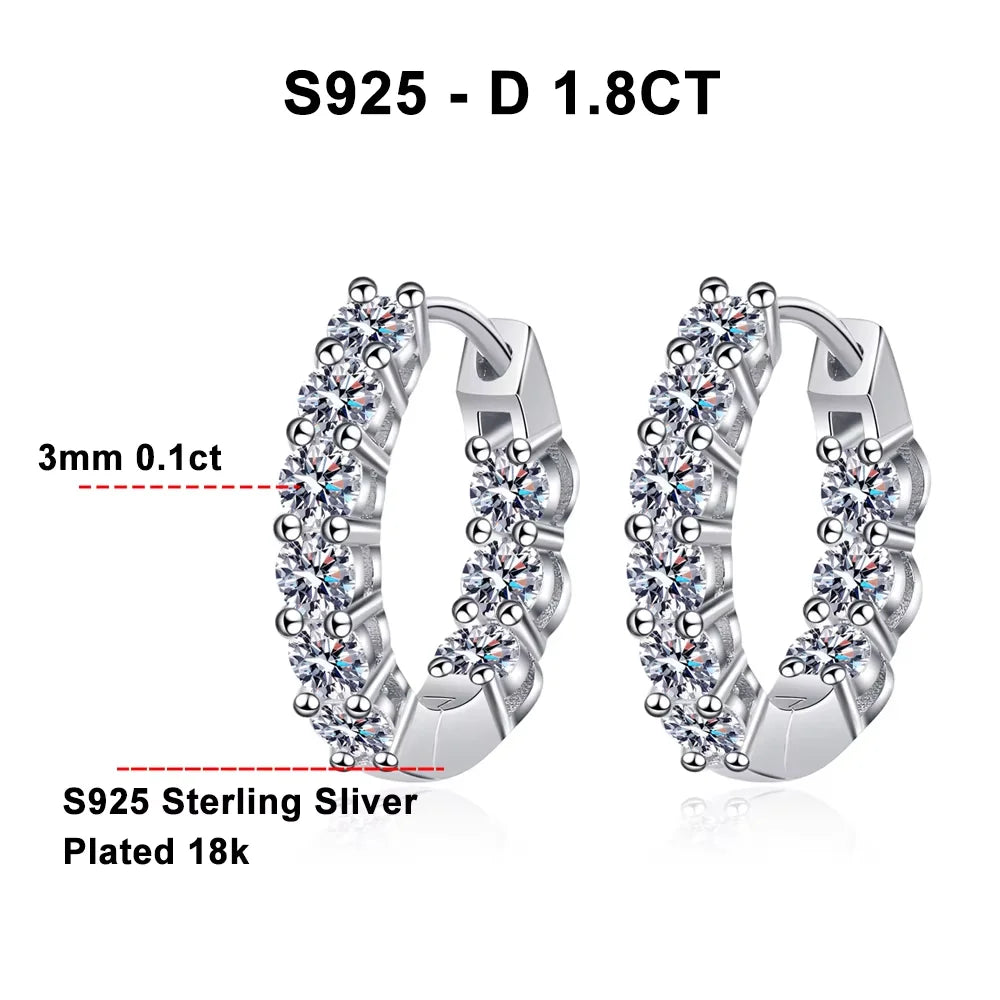 Full Moissanite Hoops