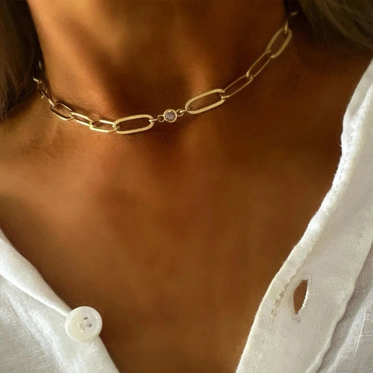 Oval Buckle Necklace