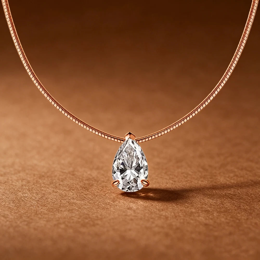 Pear Moissanite Choker